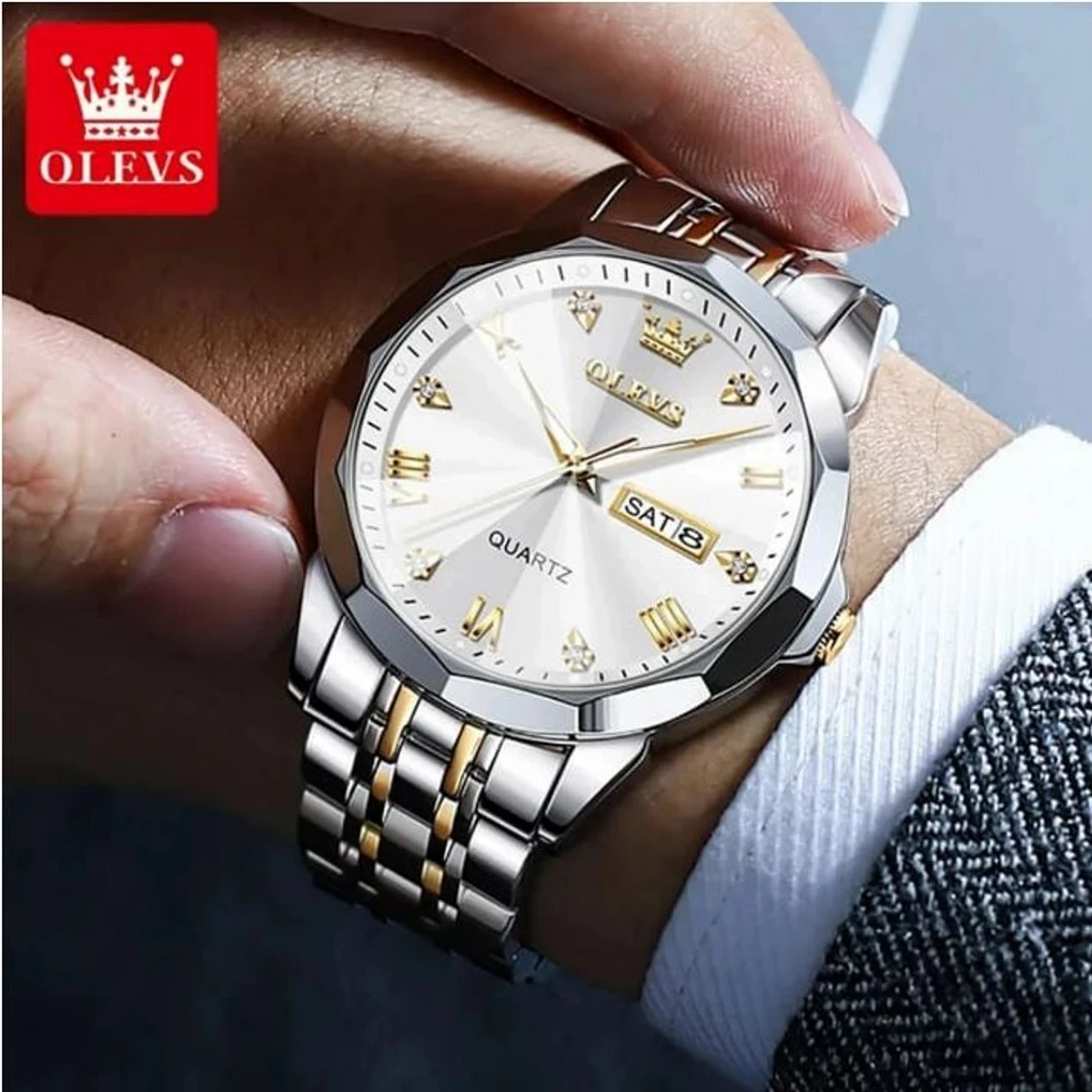 White Dial OLEVS MODEL 9931 Watch for Men