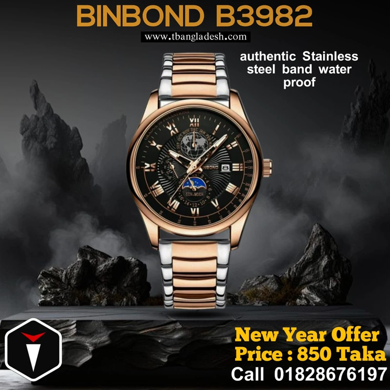 Binbond Original Waterproof 1 year warranty high quality watch