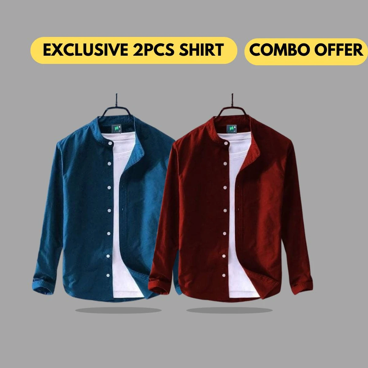 2 pcs genuine oxford cotton Combo Shirt (pack 6)