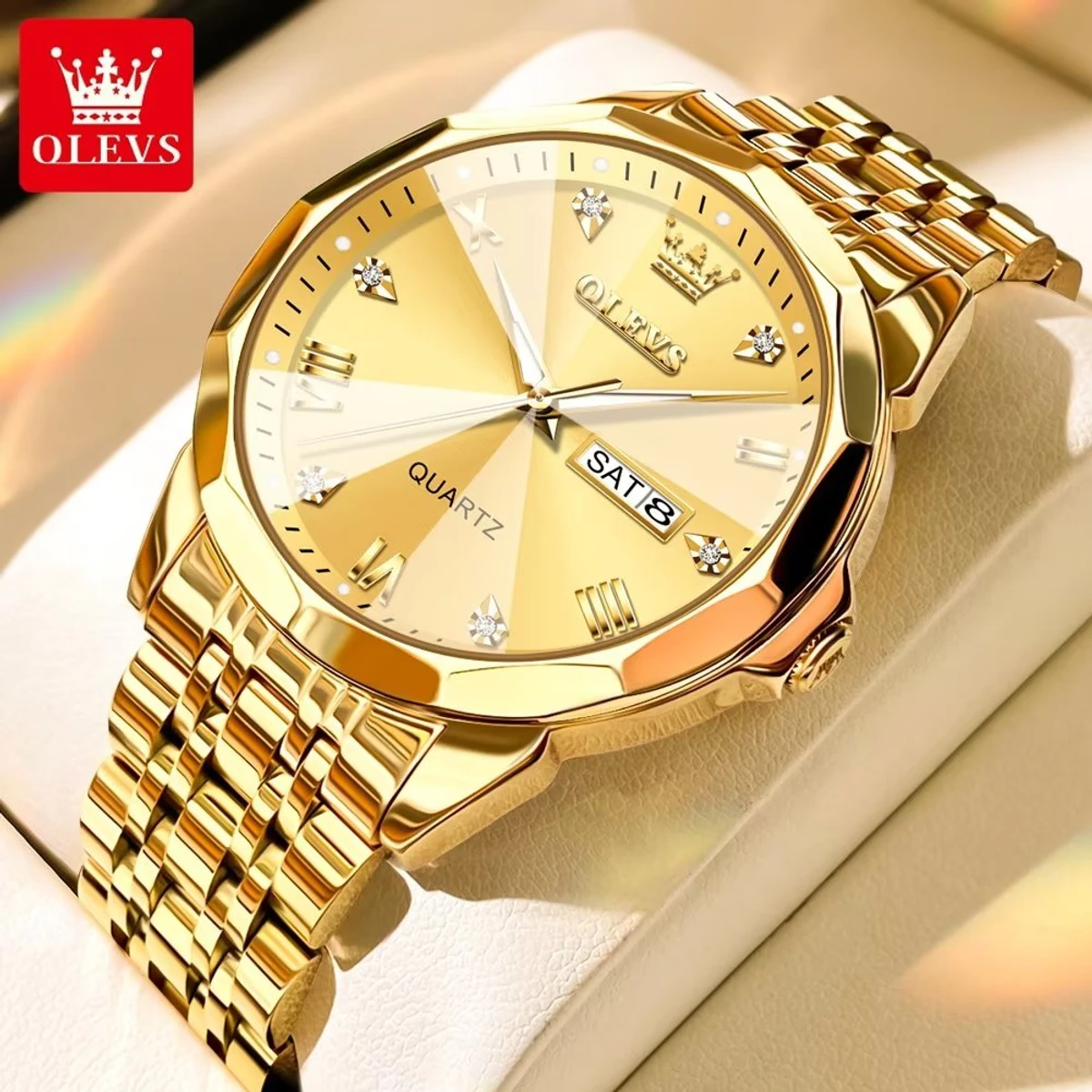 Full Golden OLEVS MODEL 9931 Watch for Men