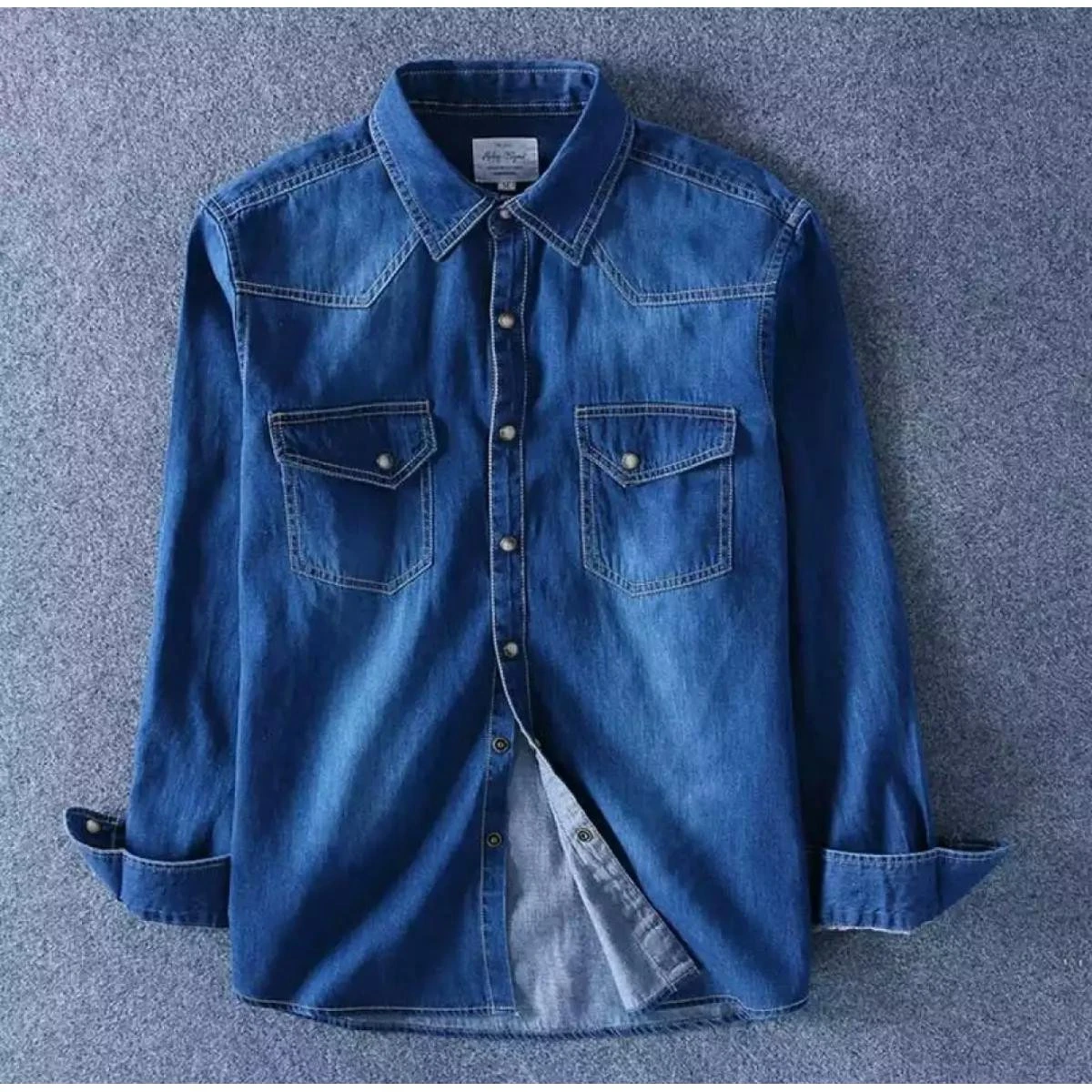 Men's Denim Stylish Long Sleeve Shirt (2pcs combo)