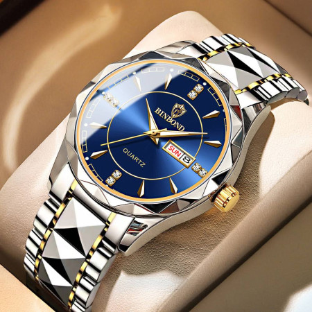 Binbond 2 Diamond Cut Luxury Premium Watch (1year warranty)